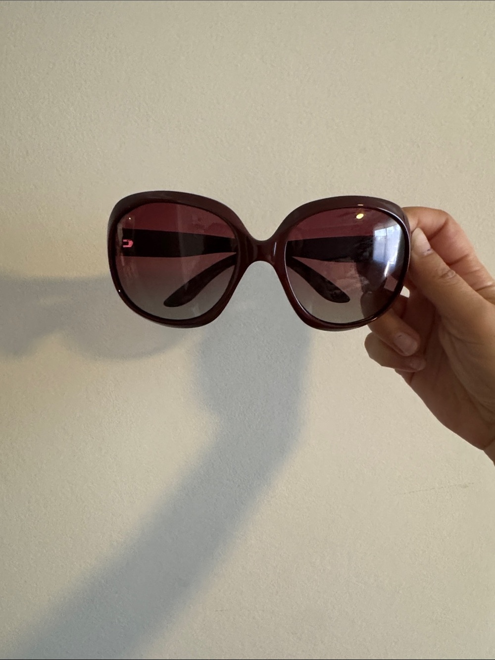 Oversized Burgundy Women's Sunglasses